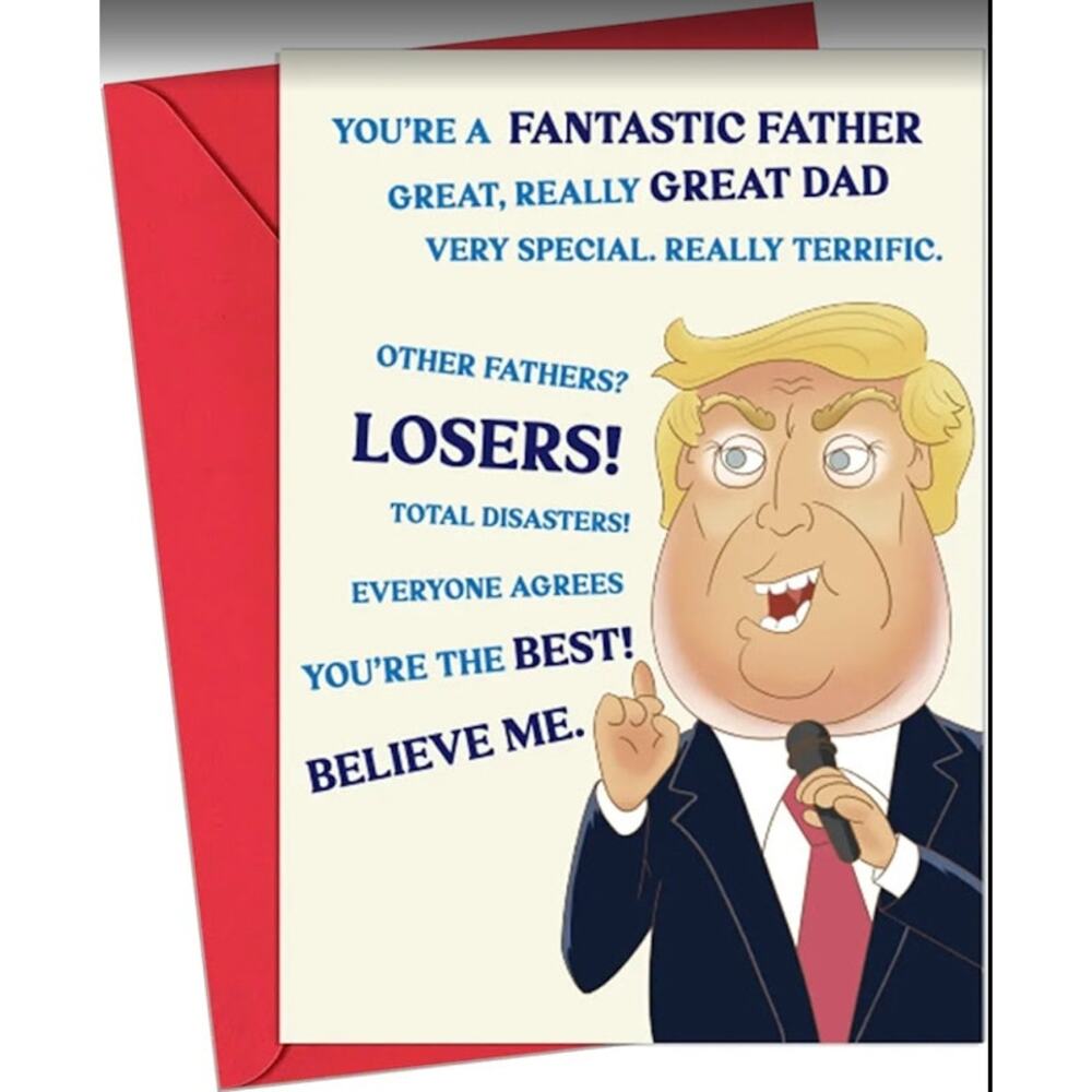 Funny Birthday Father's Day Card Gift with Envelope 5x7 Trump Themed Card b29